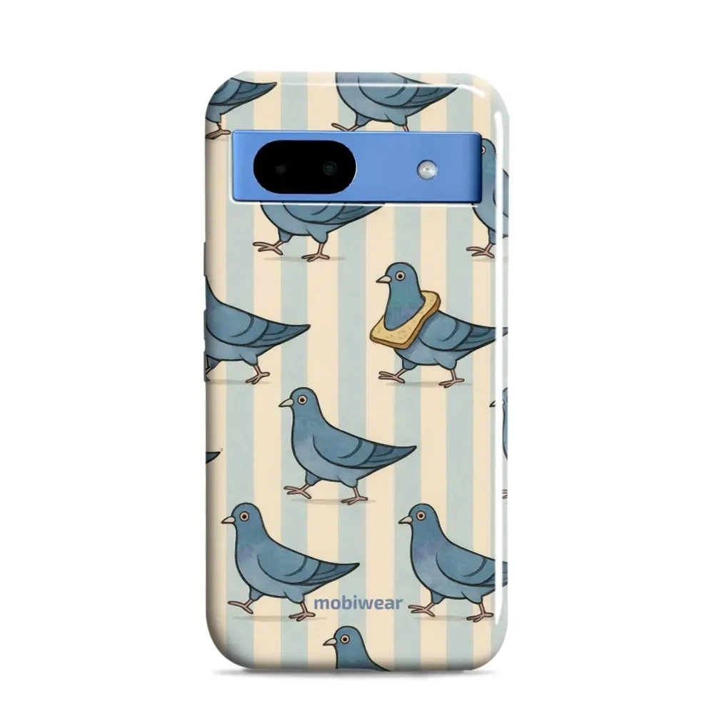 Etui ochronne do Google Pixel 8a, Mobiwear Elite Pro, błękitne gołębie