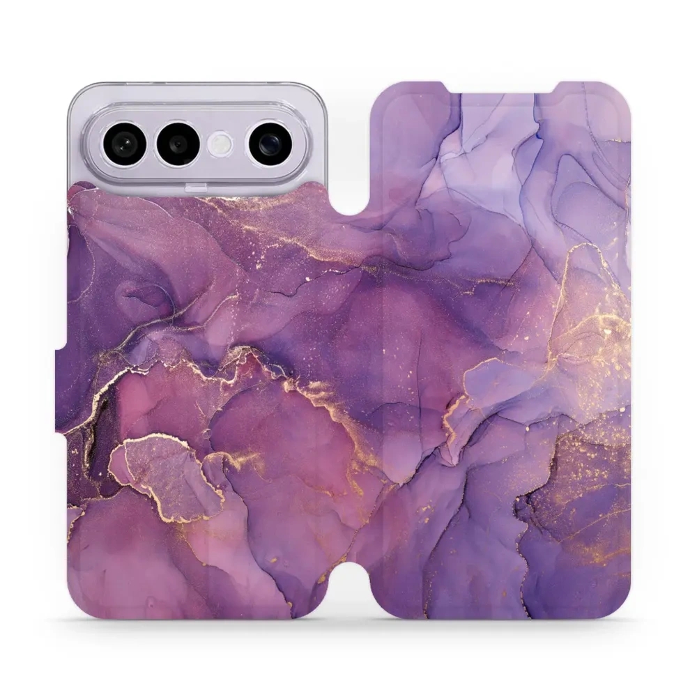 Etui z klapką do Vivo X300 FE, Mobiwear Book, fioletowe