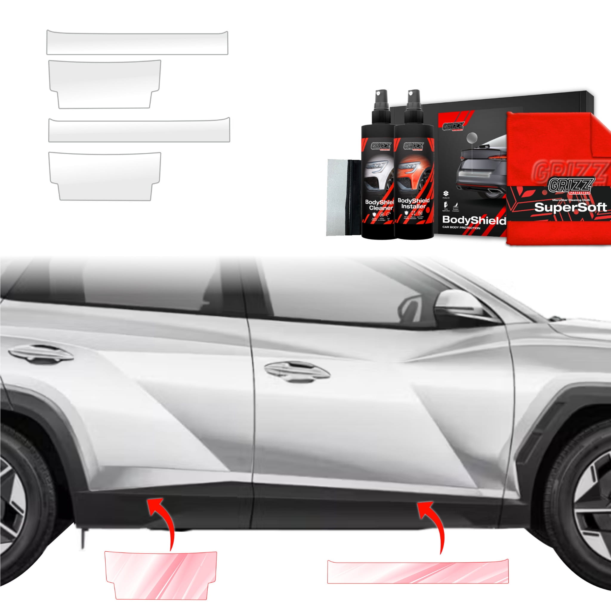 4w1 Folia ochronna Grizz Protector na progi do Hyundai Tucson Facelift (2024-2026)