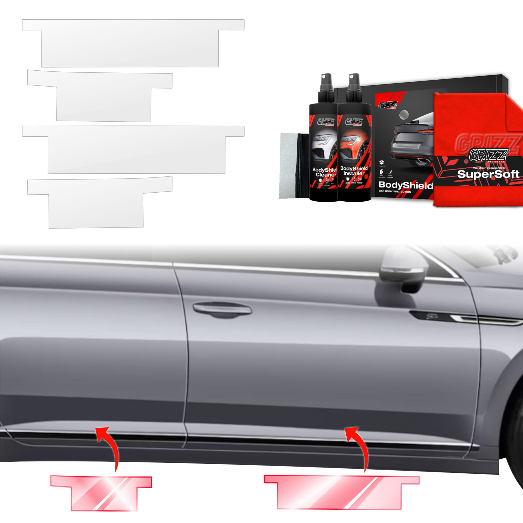 4w1 Folia ochronna na progi Grizz Protector do Volkswagen VW Arteon (2024-2025)
