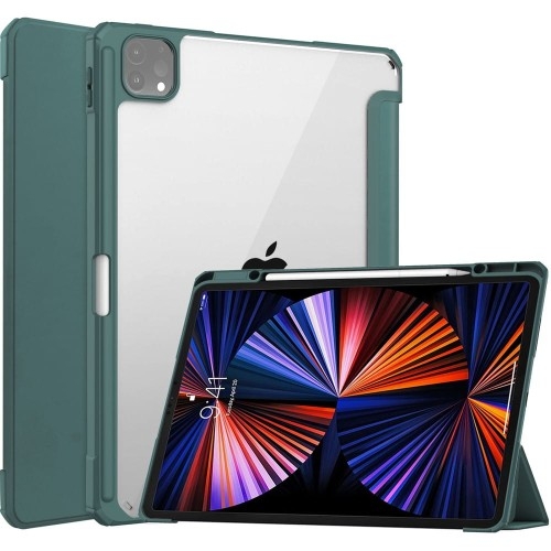 Image of Etui Bizon Case Tab Clear Matt do Apple iPad Pro 12.9 2022/2021/2018, ciemnozielone