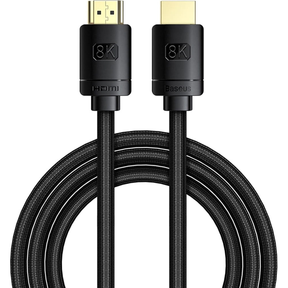 Image of Kabel Baseus High Definition Series HDMI - HDMI 2.1 8K / 60Hz / 48 Gbps, 1 m, czarny