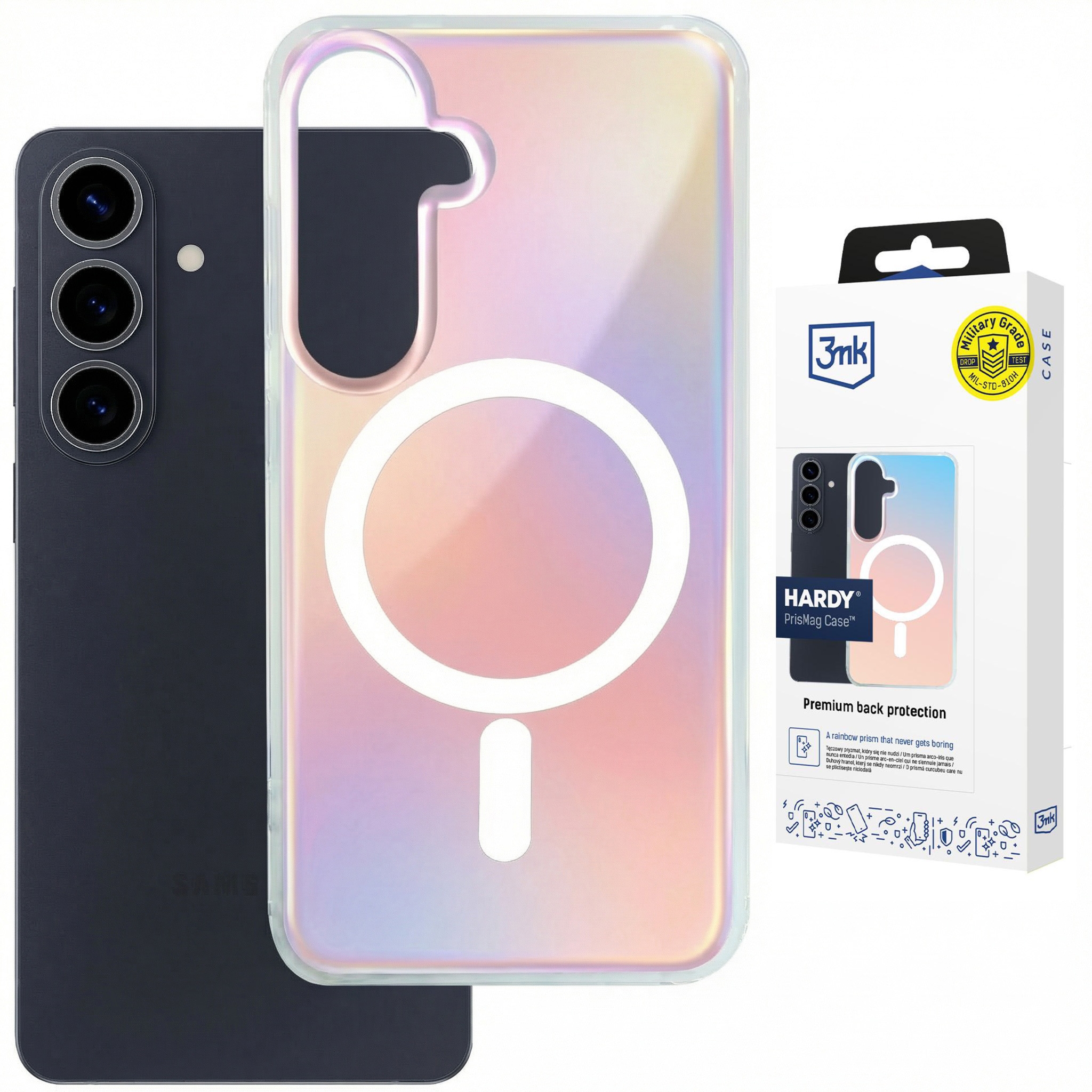Etui holograficzne 3mk Hardy PrisMag do MagSafe do Galaxy S26 Plus