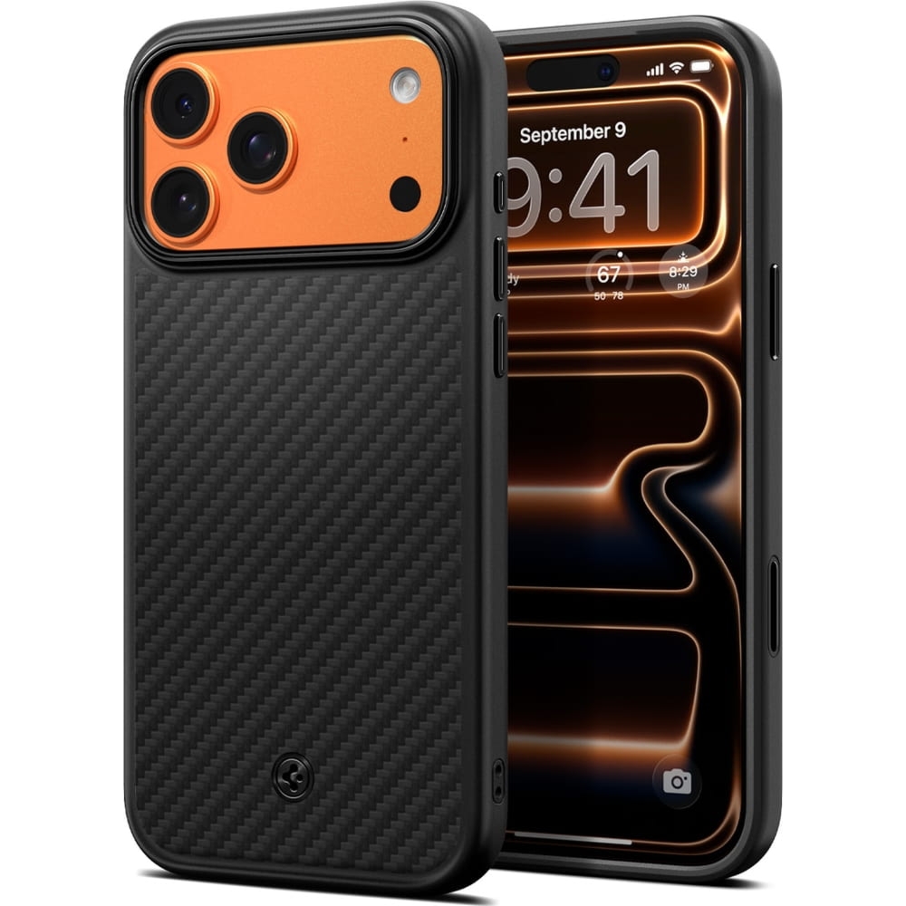 Etui Spigen Enzo Aramid T Mag (CC) do MagSafe do iPhone 18 Pro Max / 17 Pro Max, czarne