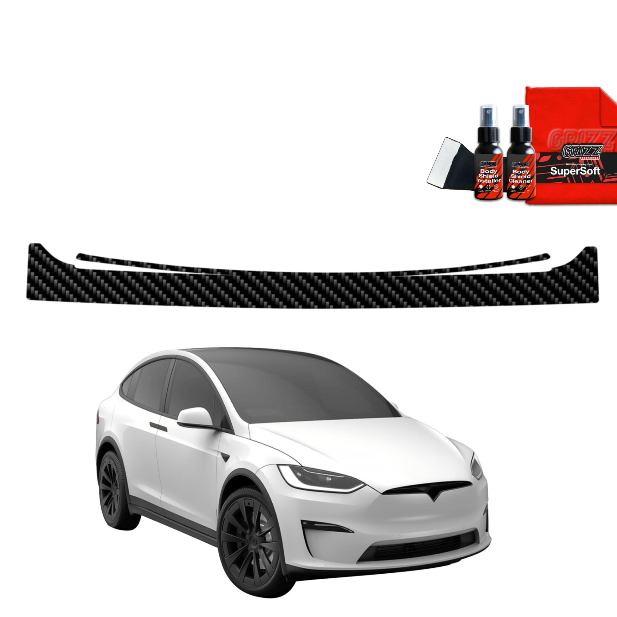 Folia karbonowa Grizz Protector na próg bagażnika do Tesla Model X (2021-2026)