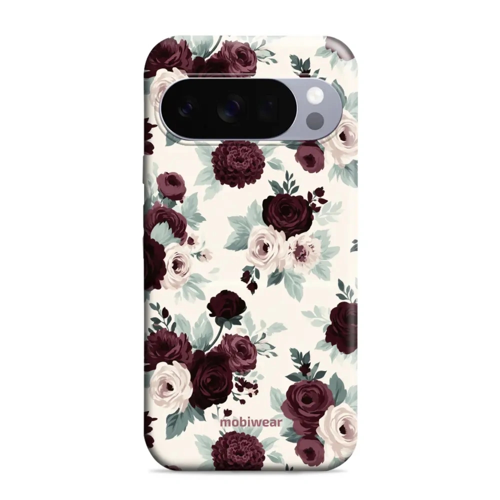 Etui ochronne do Google Pixel 10, Mobiwear Elite Pro MagSafe, róże z szałwią na kremie