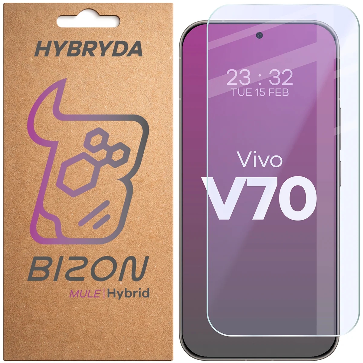 Elastyczne szkło hybrydowe Bizon Hybrid Mule do Vivo V70 5G