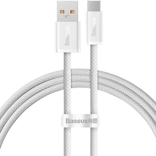 Image of Kabel Baseus Dynamic Series 100W USB-A do USB-C 1m, biały