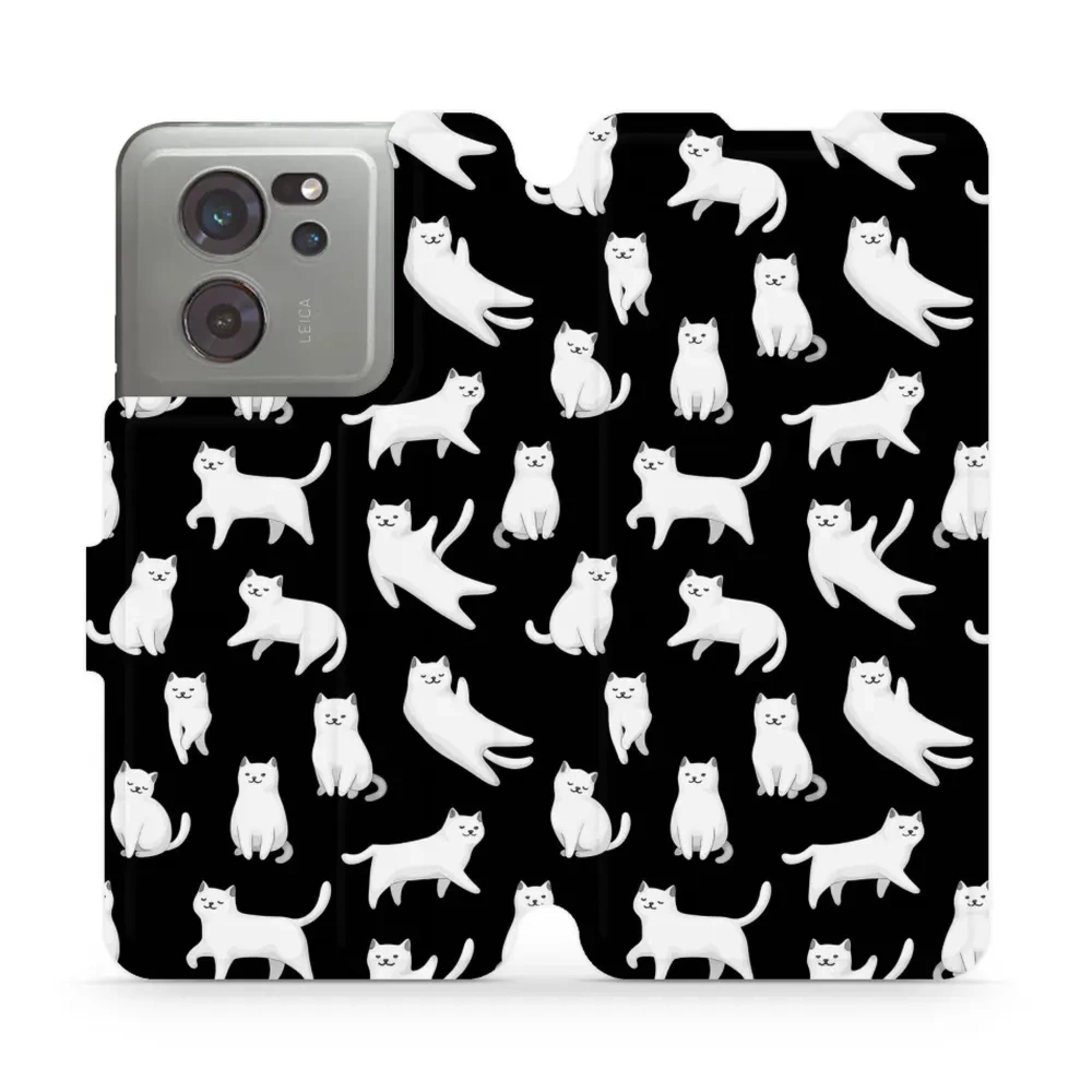 Etui z klapką do Xiaomi 13T Pro, Mobiwear Book, kotki luna