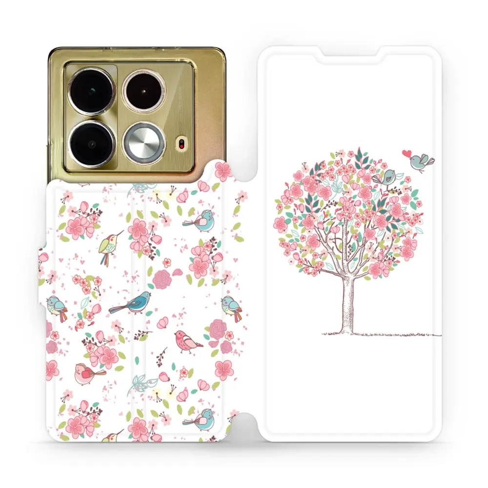 Etui z klapką do Infinix Note 40, Mobiwear Book, różowy gaj