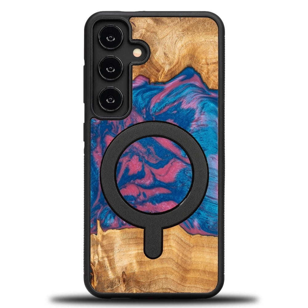 Image of Drewniane etui do Galaxy S25, Bewood Unique Neons Vegas do MagSafe