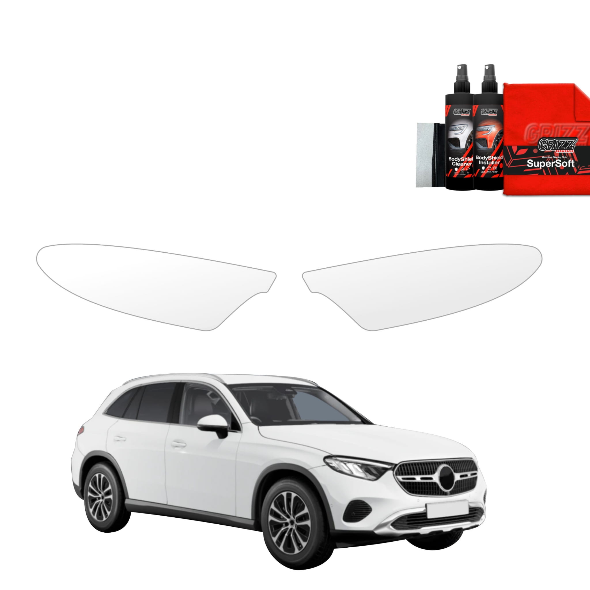 2w1 Folia ochronna Grizz Protector na lampy do Mercedes GLC Wagon (2025-2026)