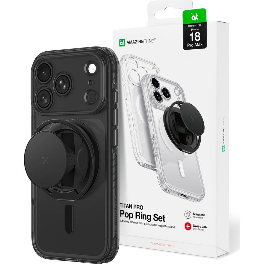 Etui AmazingThing Titan Pro Pop Lens do iPhone 18 Pro Max, czarne