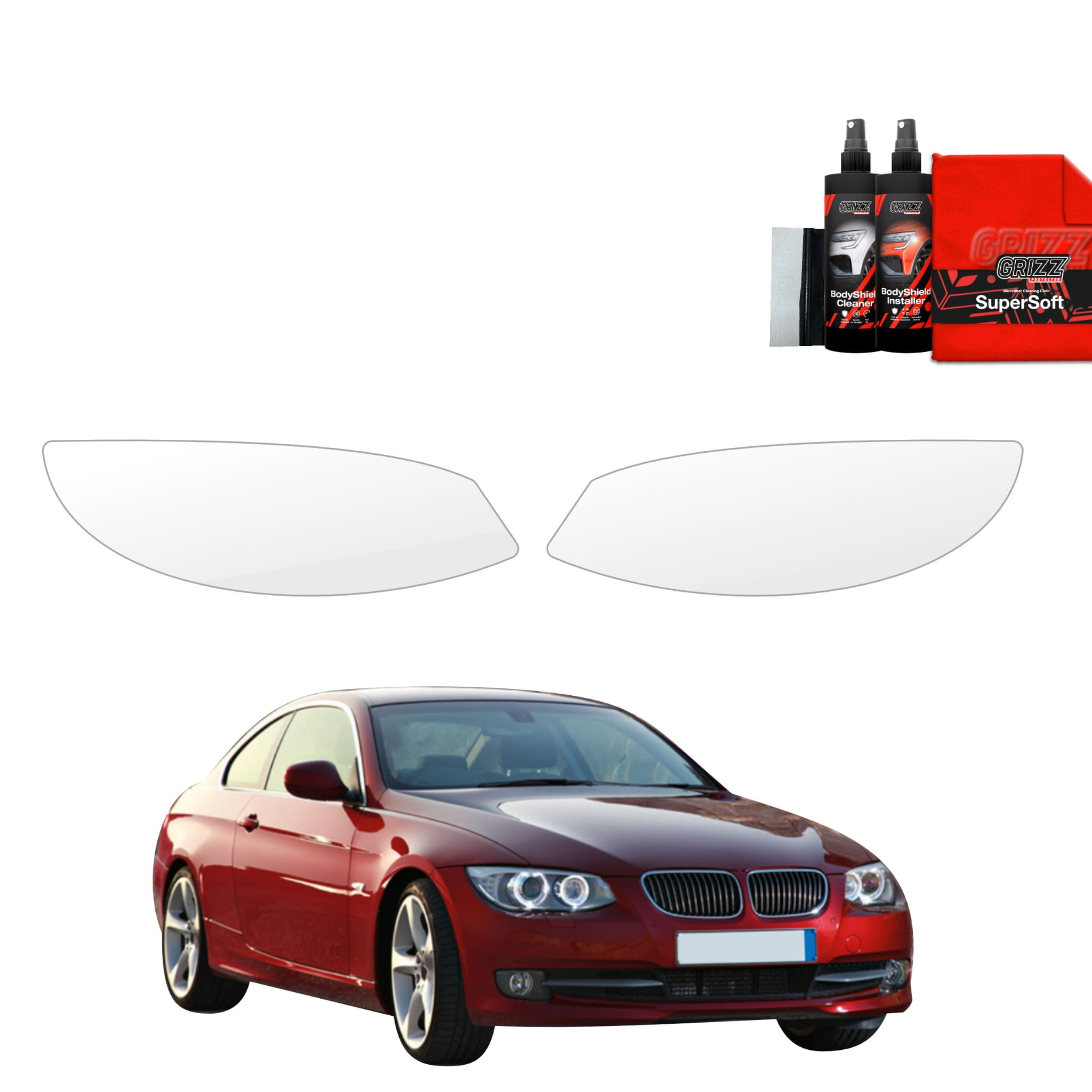 2w1 Folia ochronna na lampy Grizz Protector do BMW 3 E92 Coupe LCI (2010-2013)