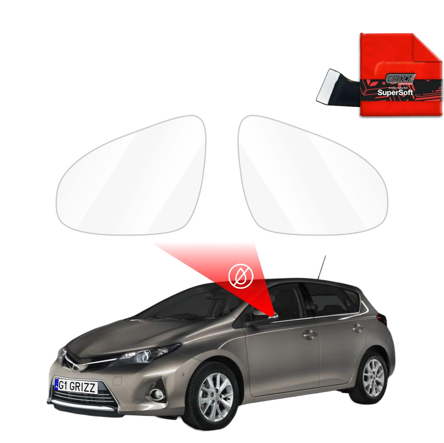 Folia przeciwdeszczowa Grizz Protector na lusterka do Toyota Auris (2012-2018)