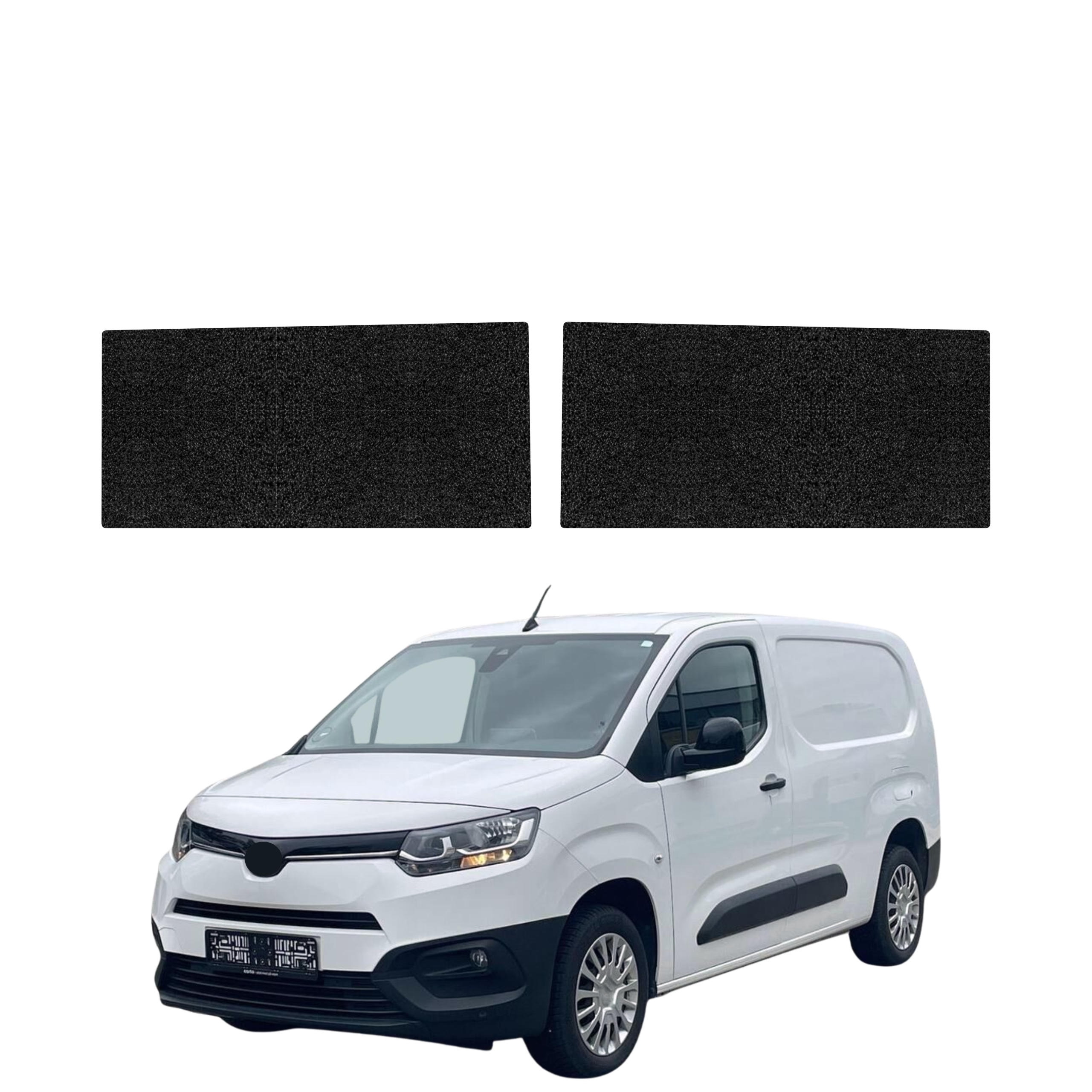 2w1 Czarna powłoka techniczna Grizz Protector na przednie progi bez wcięcia Toyota Proace City (2018-2026)