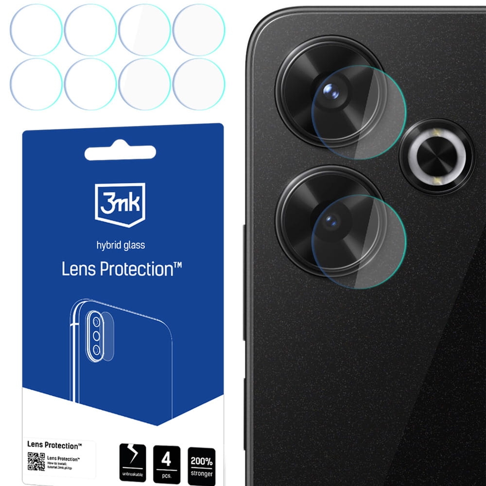 Image of Osłona na aparat 3mk Lens Protection do Xiaomi Redmi 13 4G, 4 zestawy