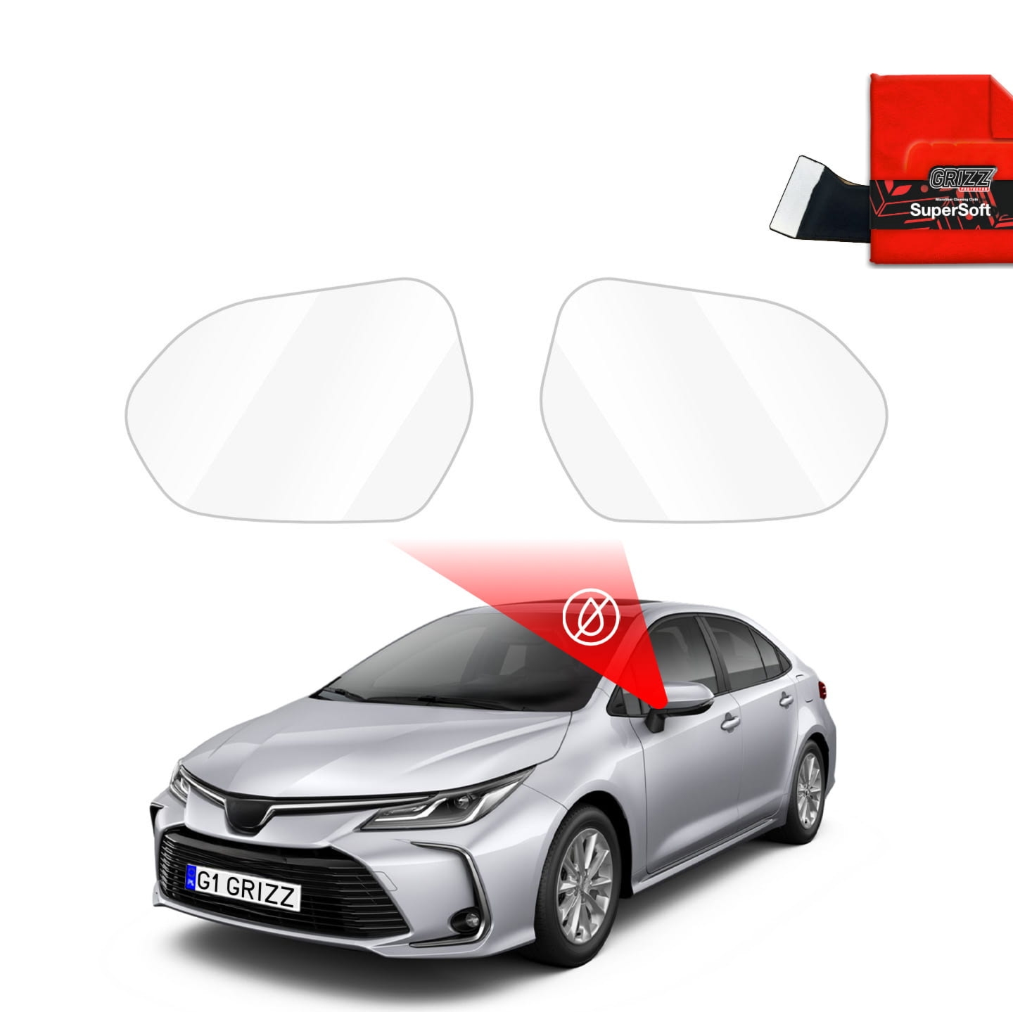 Folia przeciwdeszczowa Grizz Protector na lusterka do Toyota Corolla (2018-2022)