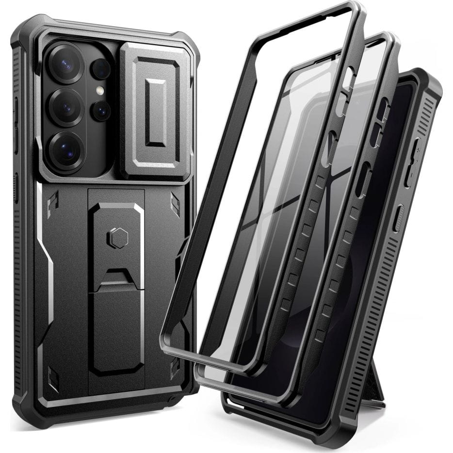 Etui pancerne Tech-Protect Kevlar Cam+ 2-Set do Galaxy S26 Ultra, czarne