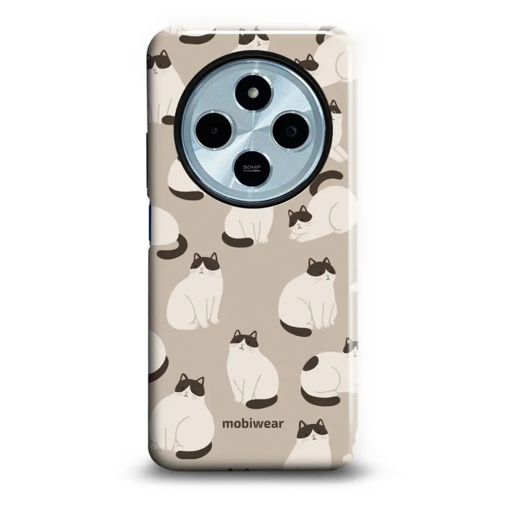 Etui ochronne do Xiaomi Redmi 14C 4G, Mobiwear Elite Pro, kawa miau
