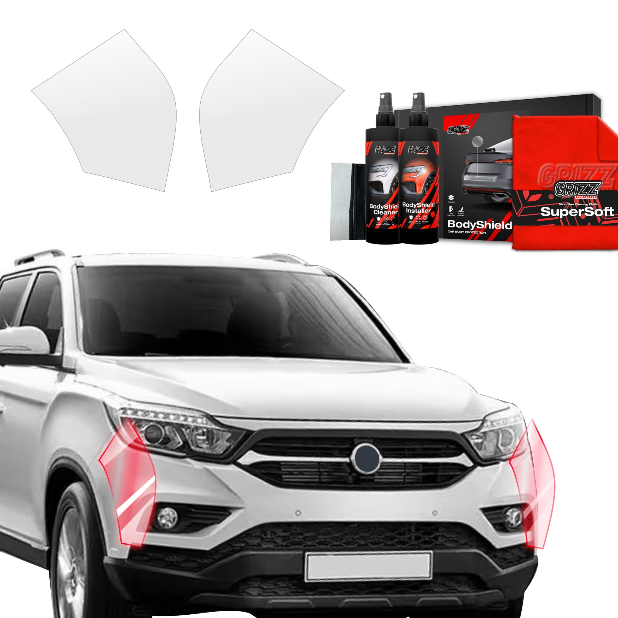 2w1 Folia ochronna Grizz Protector na bok zderzaka do SsangYong Musso (2023-2026)