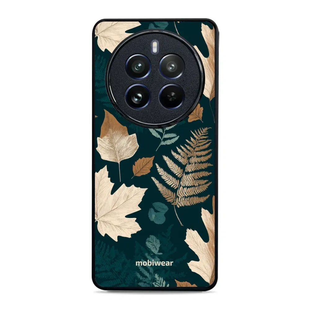 Etui ochronne do realme 12 Pro Plus, Mobiwear Glossy Case, zielnik z liści i paproci