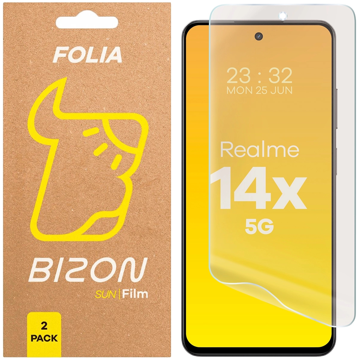 Folia matowa Bizon Film Sun Duo do Realme 14x 5G, 2 sztuki