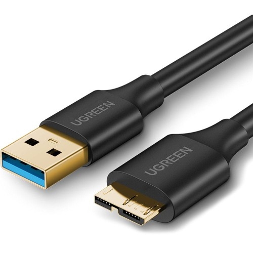Image of Kabel do przesyłania danych Ugreen USB-A 3.0 - Micro USB-B SuperSpeed 5Gbps, 1 m, czarny