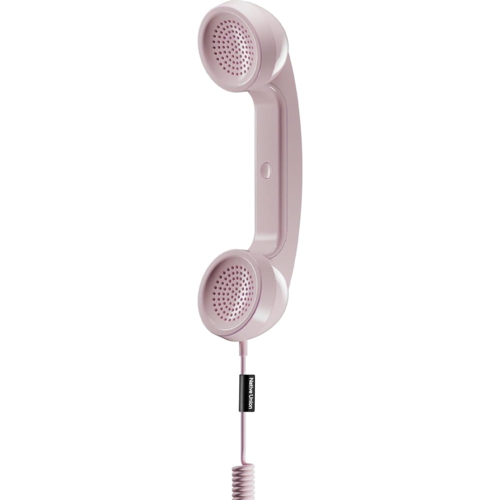 Słuchawka telefoniczna USB-C, Native Union Pop Phone, odbieranie i kończenie połączeń, różowa