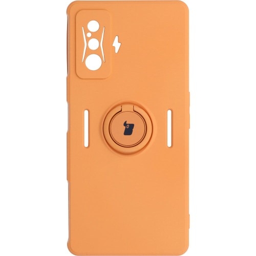 Image of Etui Bizon Case Silicone Ring do Xiaomi Poco F4 GT, pomarańczowe
