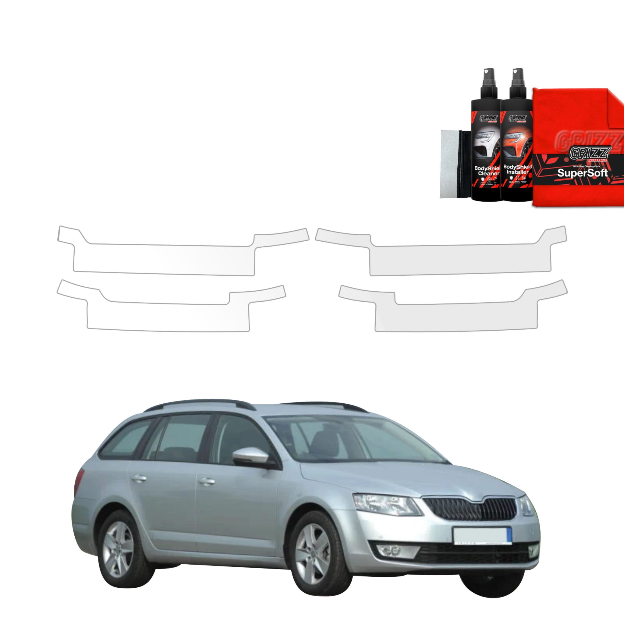4w1 Folia ochronna na progi Grizz Protector do Skoda Octavia 3 Kombi 5D (2017-2020)