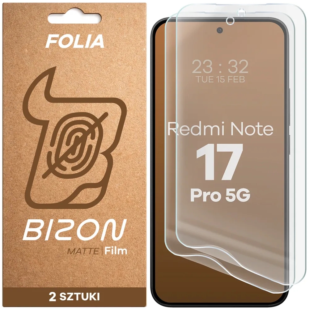 Folia matowa Bizon Film Matte Duo do Xiaomi Redmi Note 17 Pro 5G, 2 sztuki