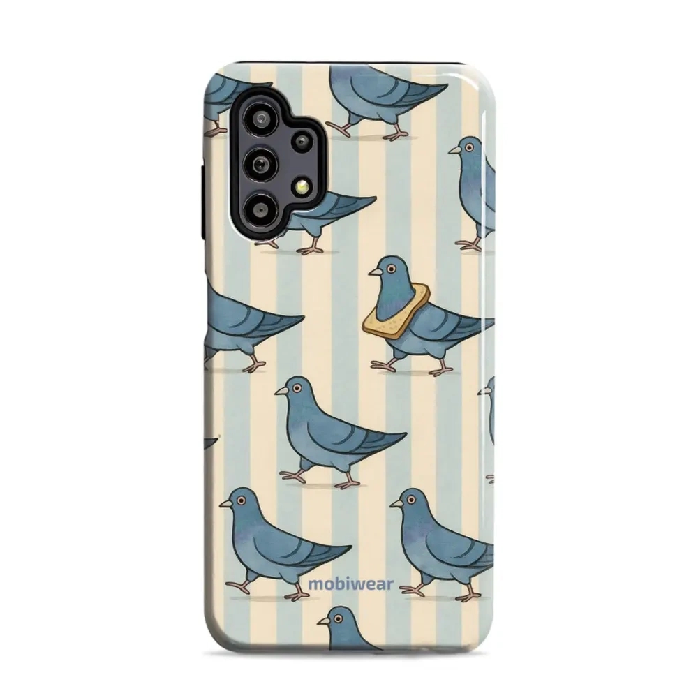 Etui ochronne do Galaxy A32 5G, Mobiwear Elite Pro, błękitne gołębie