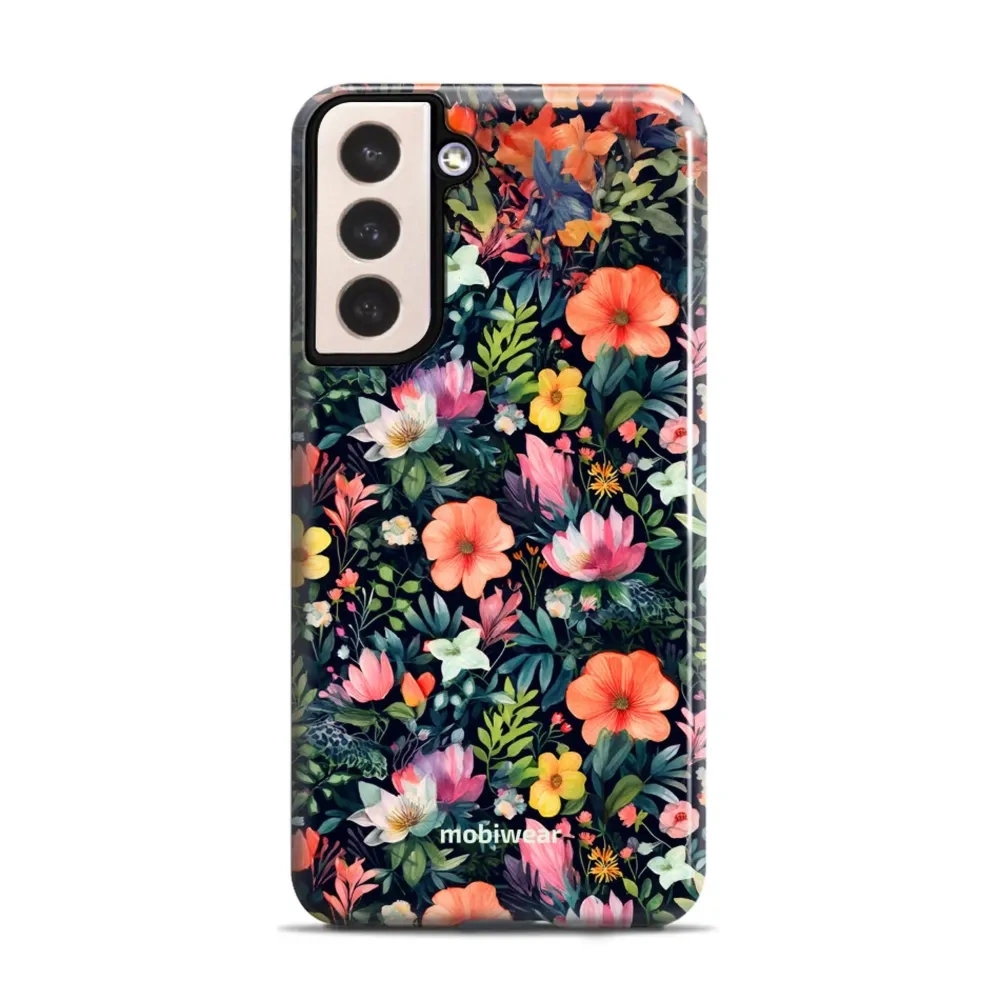 Etui ochronne do Galaxy S21 Plus, Mobiwear Elite Pro, kolorowo-kwieciste