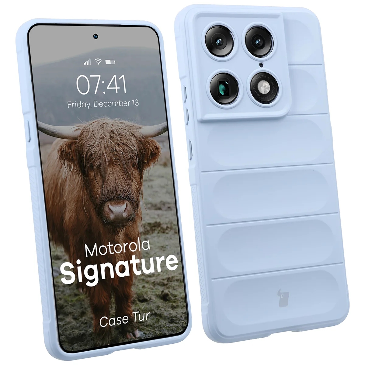 Pancerne etui Bizon Case Tur do Motorola Signature, jasnoniebieskie