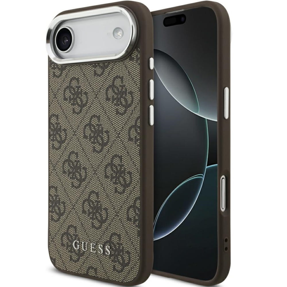 Etui Guess Hardcase 4G Classic Logo MagSafe do iPhone Air, brązowe