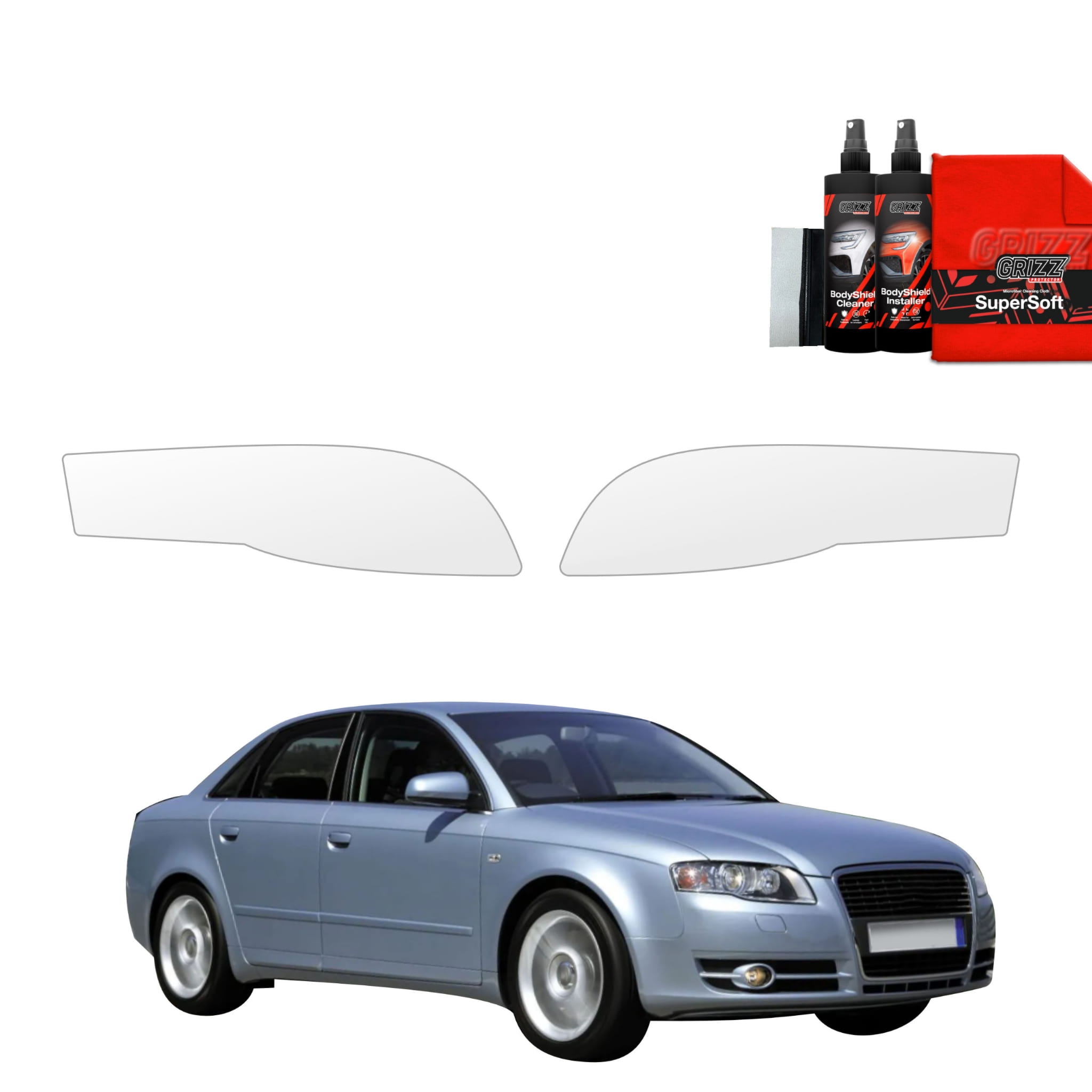 2w1 Folia ochronna na lampy Grizz Protector do Audi A4 B7 Sedan (2004-2008)