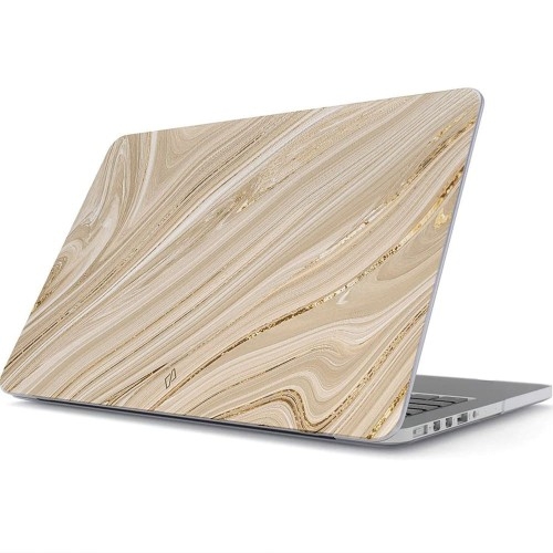 Image of Etui Burga Full Glam Tough do Macbook Air 13.6" M3 / M2, beżowe wzorzyste