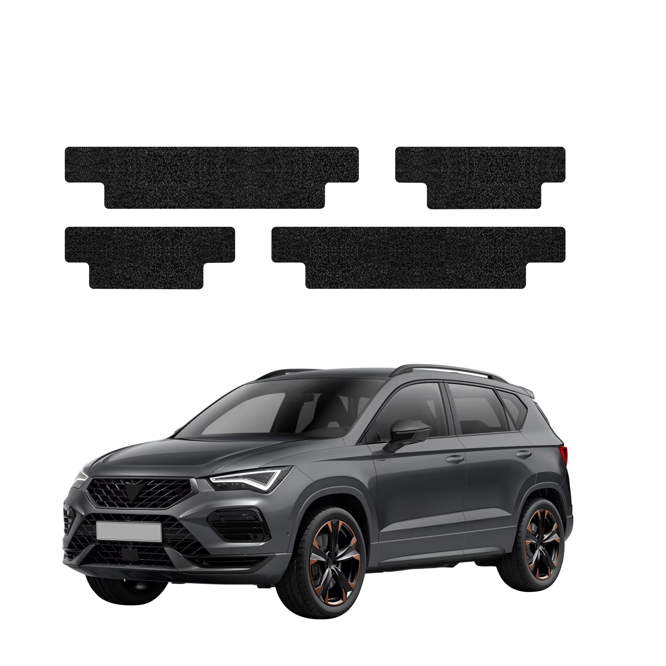 4w1 Czarna powłoka techniczna Grizz Protector na progi Cupra Ateca (2020-2026)