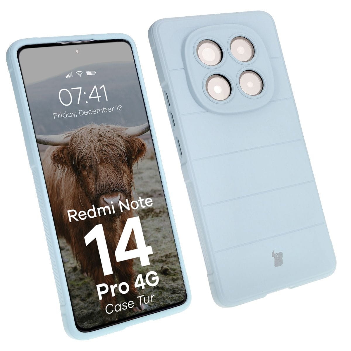 Pancerne etui Bizon Case Tur do Xiaomi Redmi Note 14 Pro 4G, jasnoniebieskie
