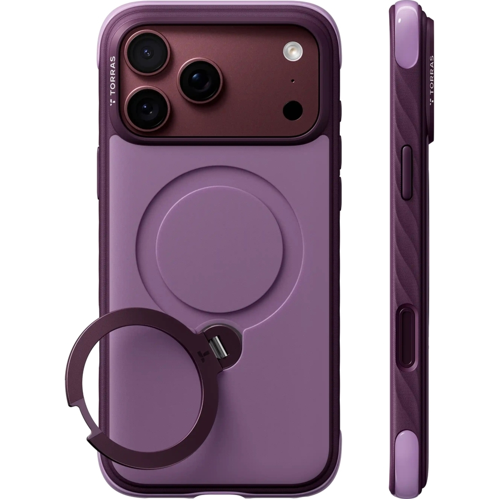 Etui Torras Ostand Q3 Rugg do iPhone 18 Pro Max / 17 Pro Max do MagSafe, fioletowe