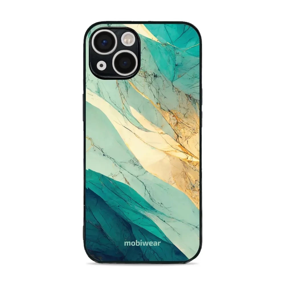 Etui ochronne do iPhone 13, Mobiwear Glossy Case, turkusowy marmur
