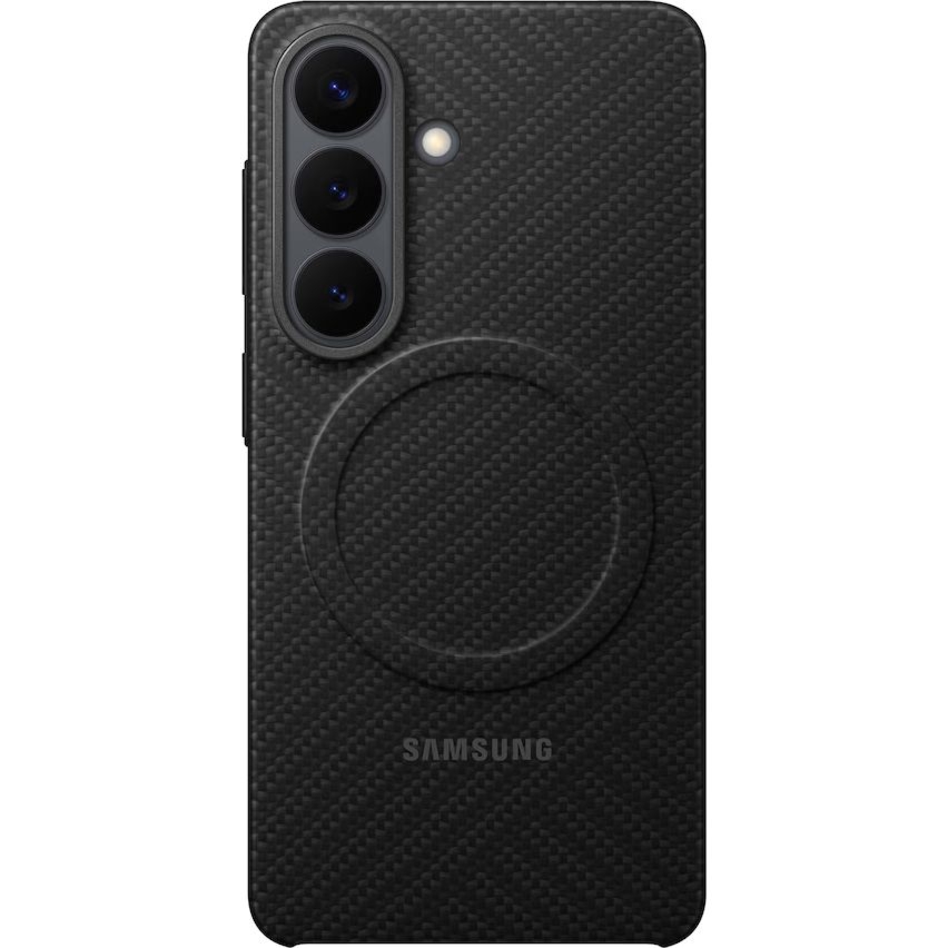 OUTLET: Oryginalne etui Samsung Carbon Magnet Case do MagSafe do Galaxy S26, czarne z włóknem węglowym