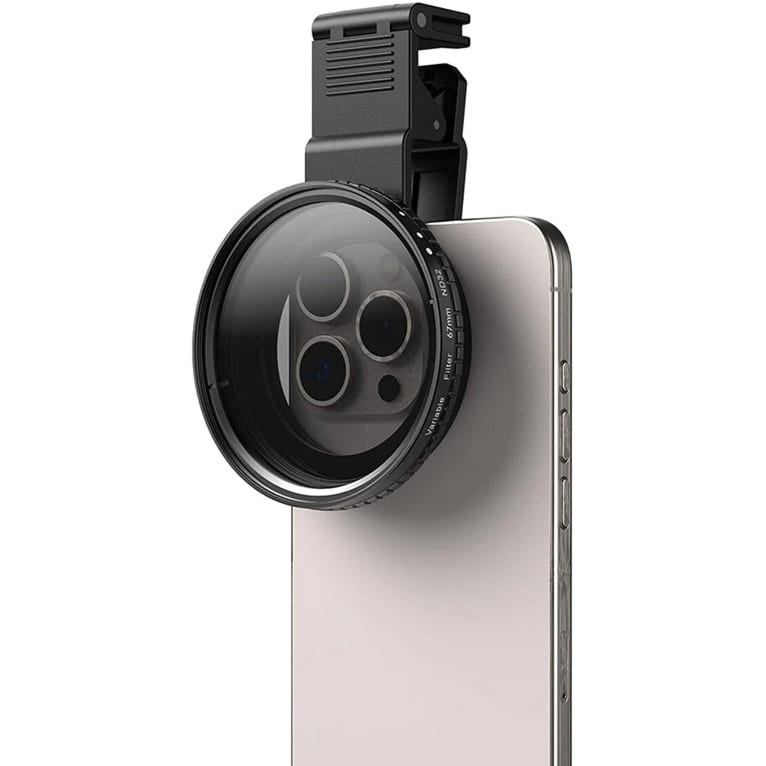 Obiektyw, soczewka do telefonu z filtrem VND2–400, Apexel HD Glass 67mm ND400, czarny