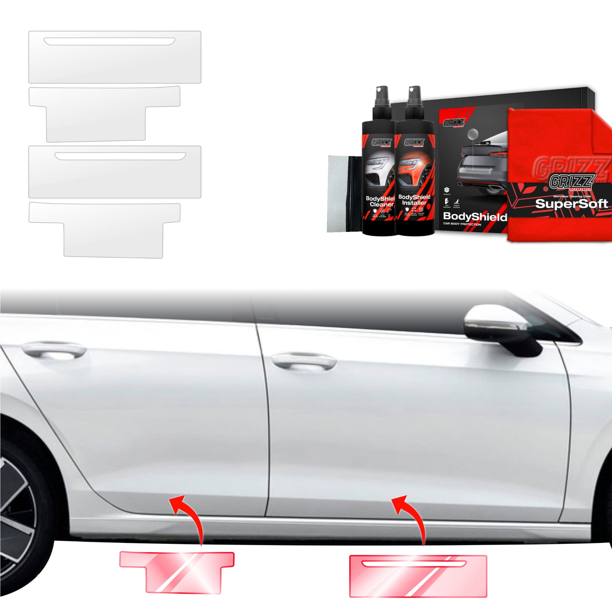 4w1 Folia ochronna Grizz Protector na progi do Volkswagen VW Golf 8 Hatchback (2024-2026)