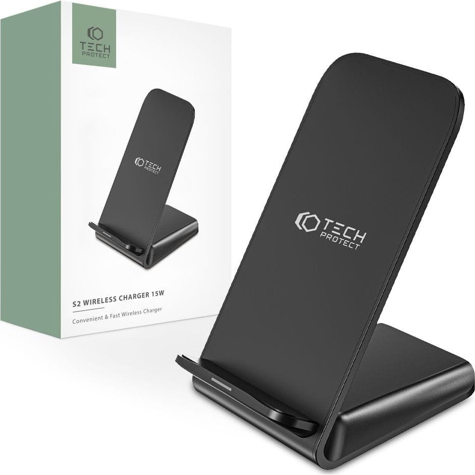 Image of Ładowarka indukcyjna Tech-Protect QI15W-S2 Wireless Charger 15W, czarna