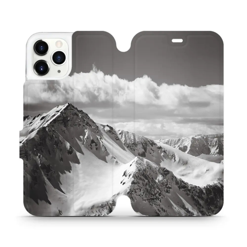 Etui z klapką do iPhone 11 Pro, Mobiwear Book, górski szczyt
