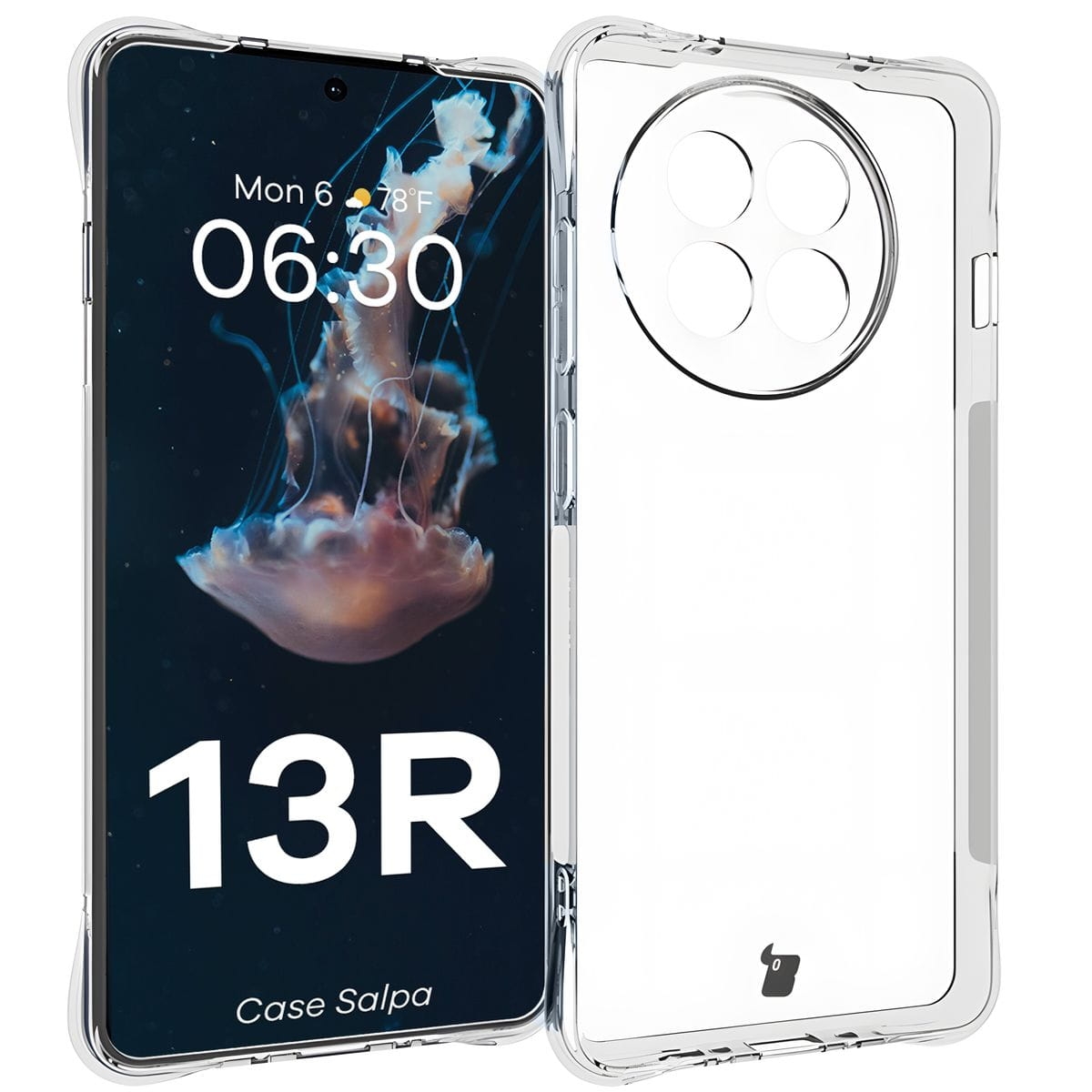 Image of Elastyczne etui Bizon Case Salpa do OnePlus 13R, przezroczyste