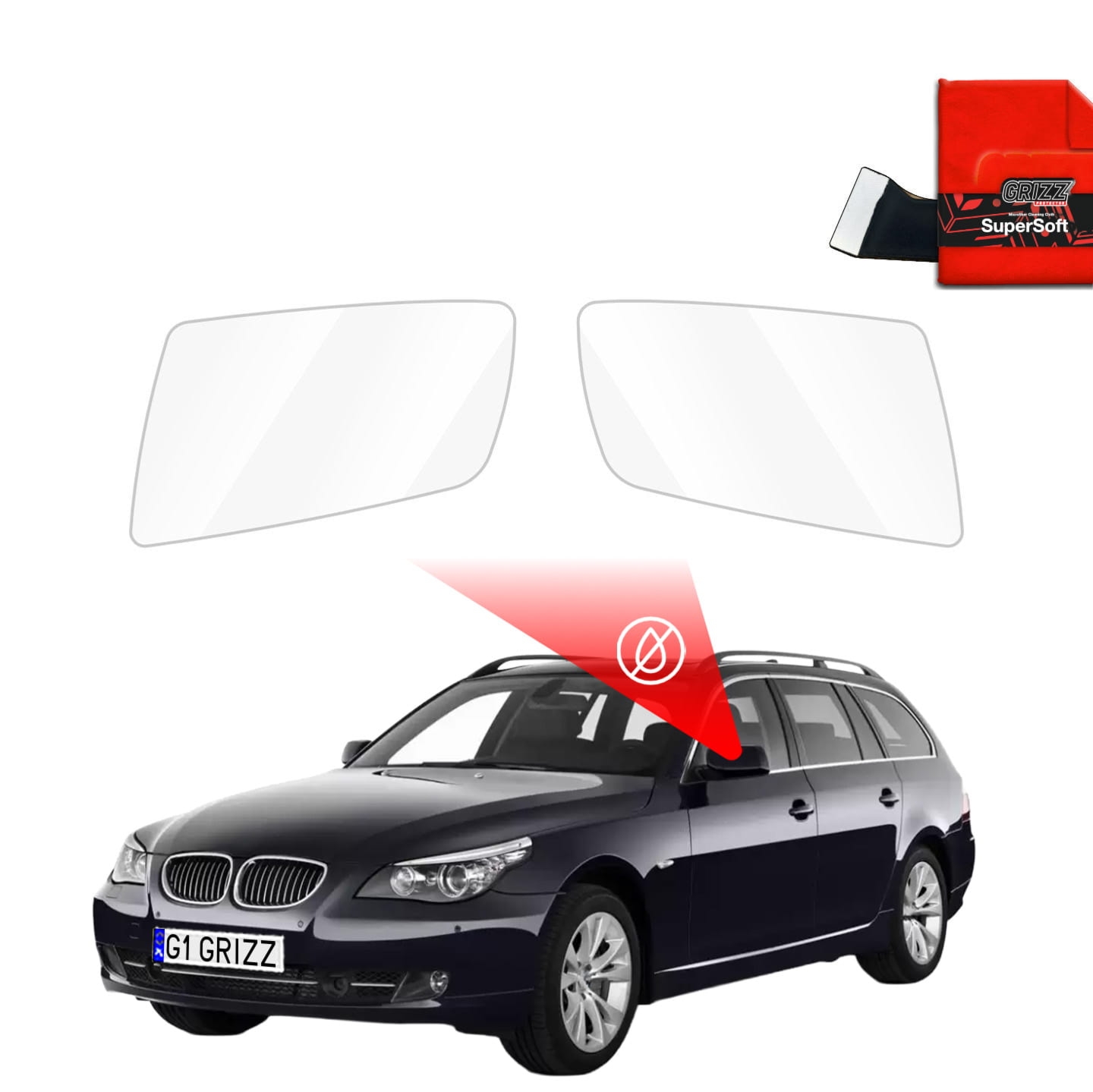 Folia przeciwdeszczowa Grizz Protector na lusterka do BMW 5 Touring E61 (2004-2010)
