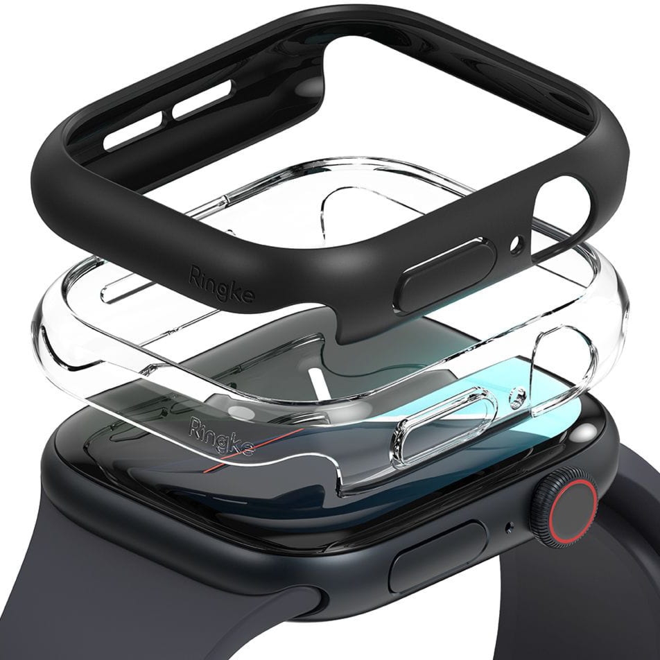 OUTLET: Etui Ringke Slim 2-pack do Apple Watch 11 / 10 (46 mm), przezroczysto-czarne
